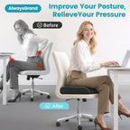 AlwaysGrand Memory Foam Office Chair Cushions for Long Sitting Hours